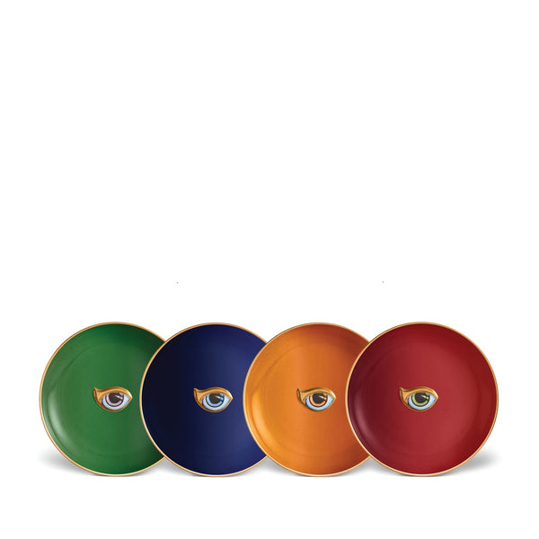 Lito - Eye Canape Plates Assorted Dark (Set of 4)