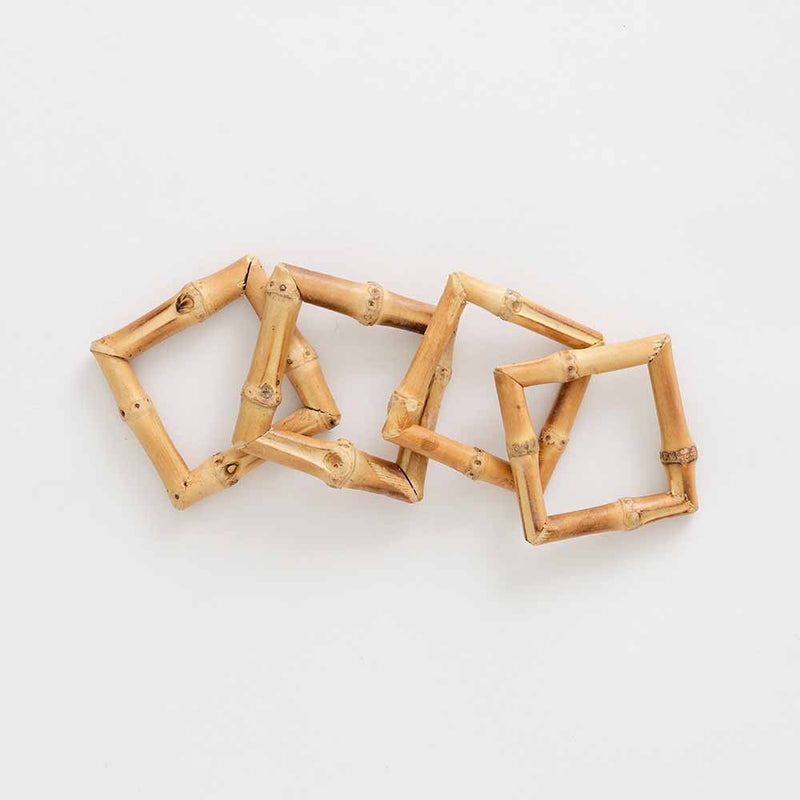 Bamboo - Square Napkin Rings (Set of 4)