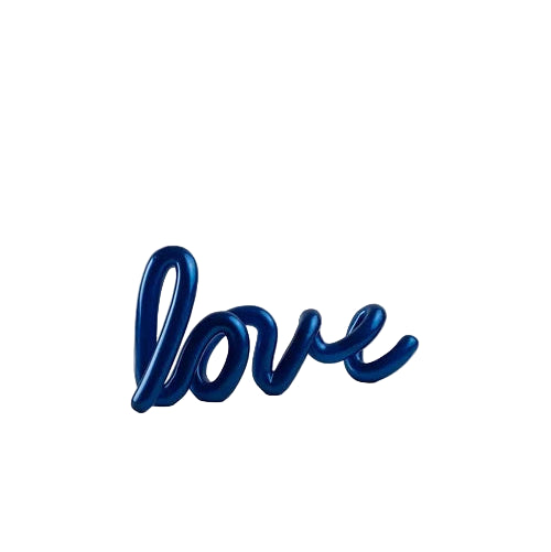 Love - Sculpture Electric Blue