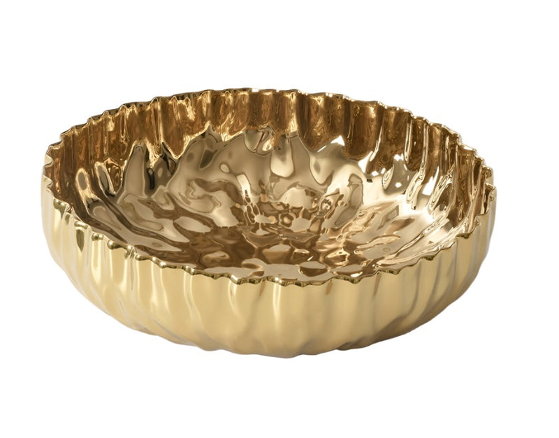 Mascali - Gold - Extra Large Shallow Bowl