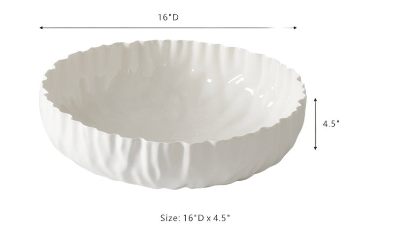 Mascali Bianca - White - Extra Large Shallow Bowl