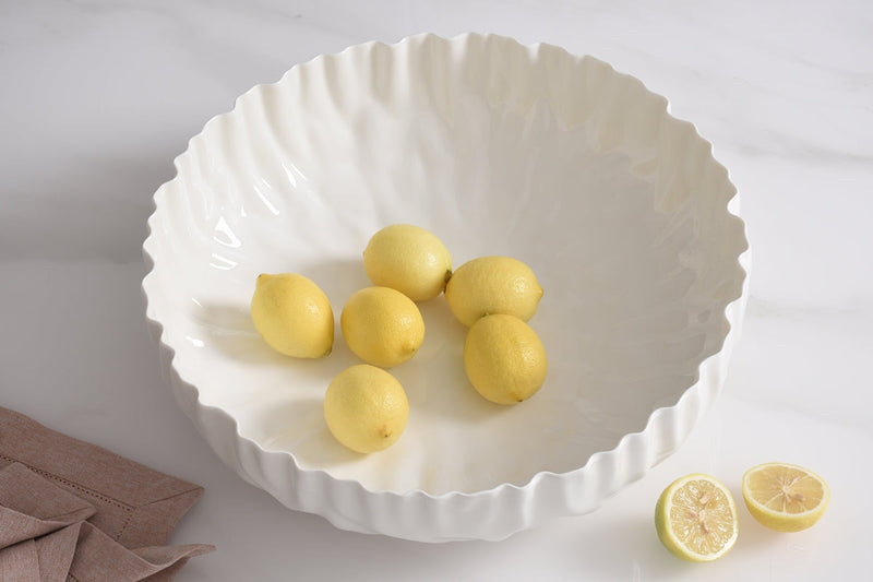 Mascali Bianca - White - Extra Large Shallow Bowl