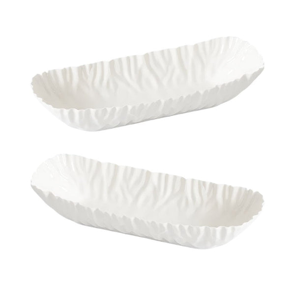 Mascali Bianca - White - Deep Rectangular Server (Set of 2)