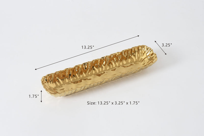 Mascali - Gold - Cracker Tray (Set of 2)