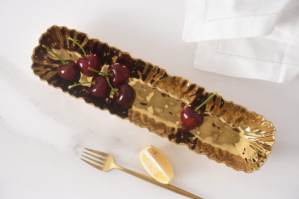 Mascali - Gold - Cracker Tray (Set of 2)