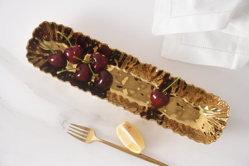 Mascali - Gold - Cracker Tray (Set of 2)