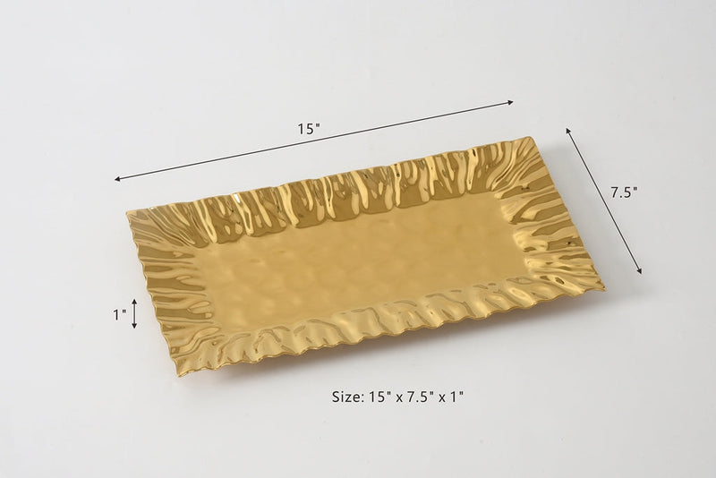 Mascali - Gold - Rectangular Tray