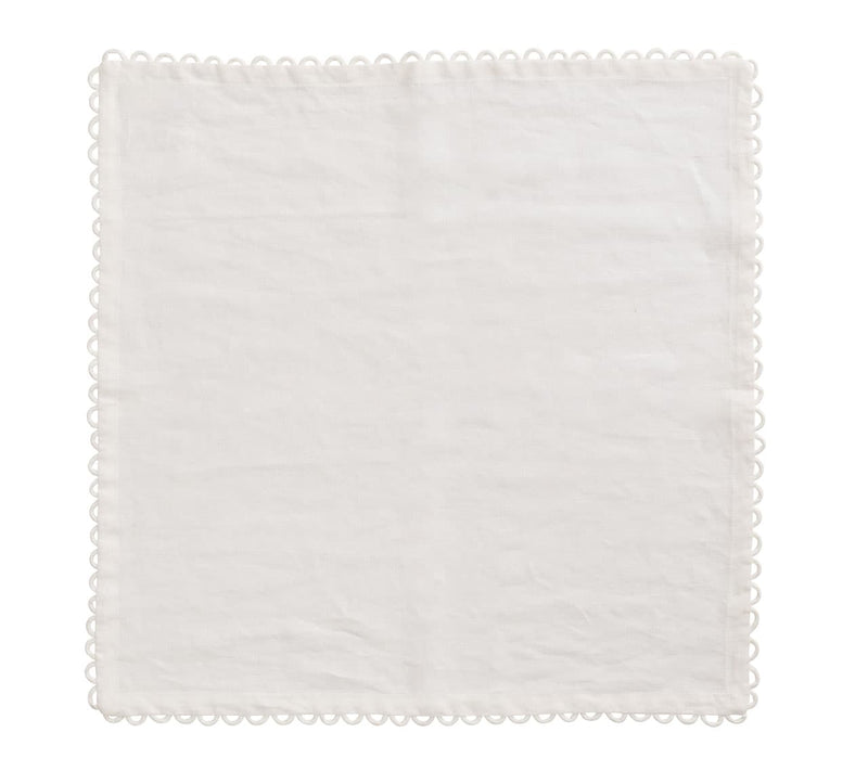 Loop - White Edge Napkin (Set of 4)