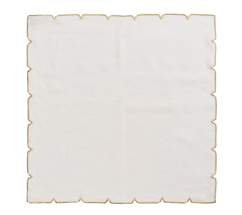 Divot - White & Gold Napkin (Set of 4)