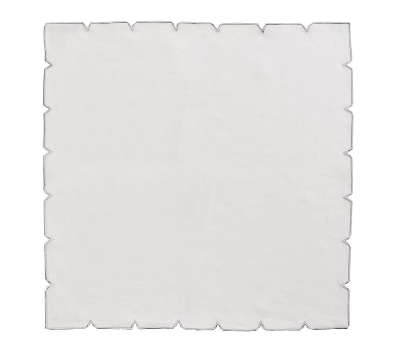 Divot - White & Silver Napkin (Set of 4)