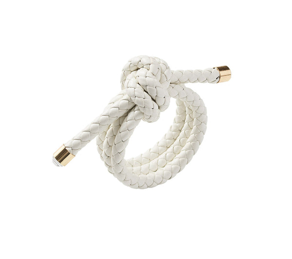 Rope Knot - White Napkin Ring (Set of 4)