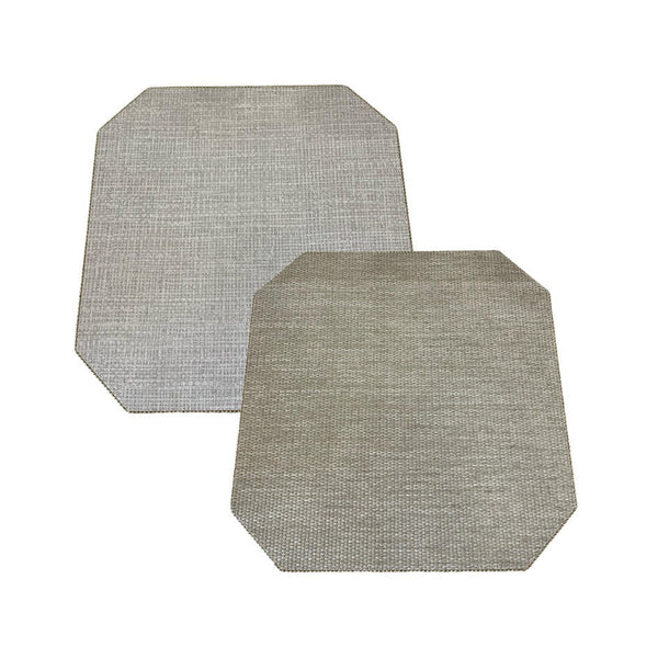 Palau - Cut Corner Square Placemat Reversible Martini Grassland White / Gold