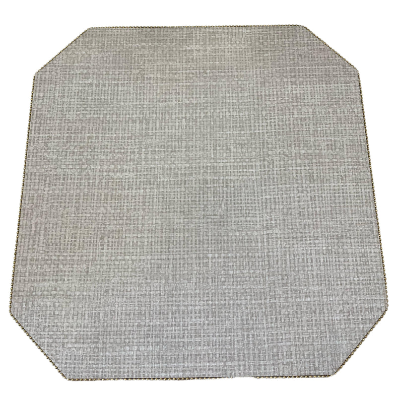 Palau - Cut Corner Square Placemat Reversible Martini Grassland White / Gold