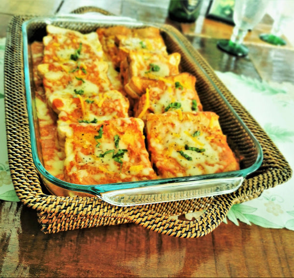 Rectangular Casserole Basket with Baking Dish Pyrex 4QT