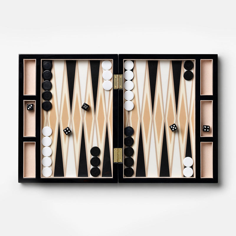 Lacquered - Backgammon Black Set