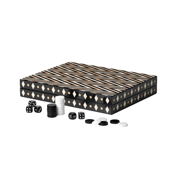 Lacquered - Backgammon Black Set