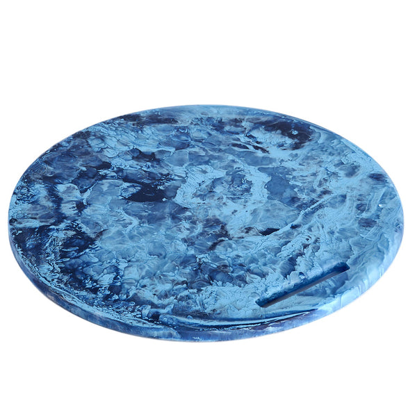 Classical - Round Large Chopping Board Denim Swirl