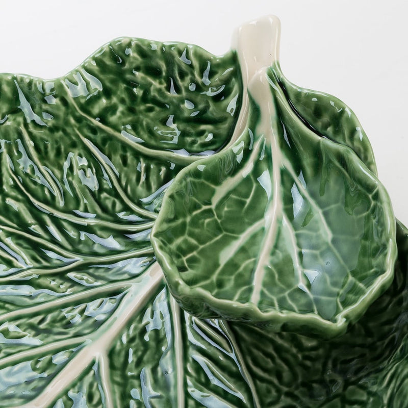 Cabbage - Leaf with Large Bowl / Chip & Dip