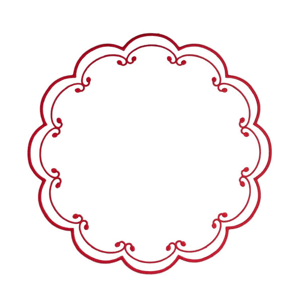 Royal - Round Placemats Red (Set of 4)
