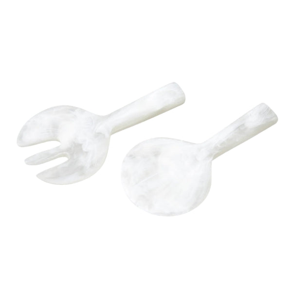 Short Handle - Servers White Swirl (Set of 2)