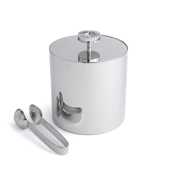 Striations - Silver Ice Bucket & Tongs