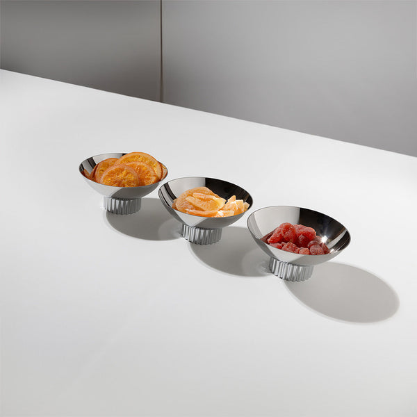 Striations - Trio Bowl Silver (Set of 3)