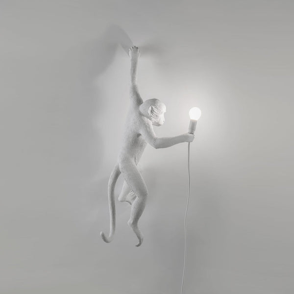 The Monkey - Lamp Hanging Version Left Hand White