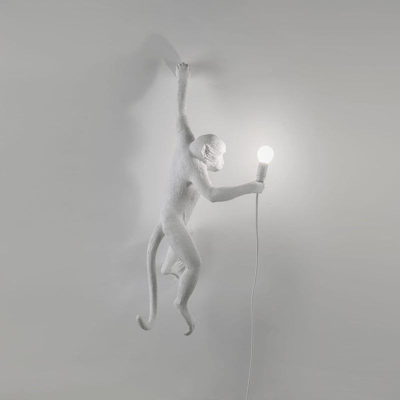 The Monkey - Lamp Hanging Version Left Hand White
