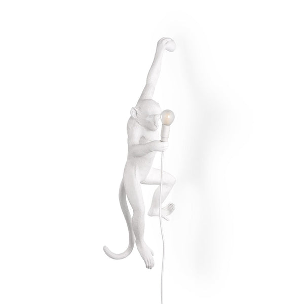 The Monkey - Lamp Hanging Version Left Hand White