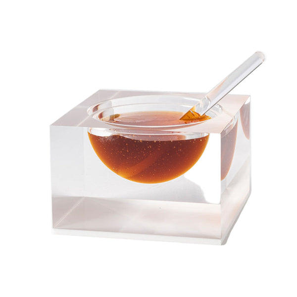 Acrylic Honey & Salt Dish White