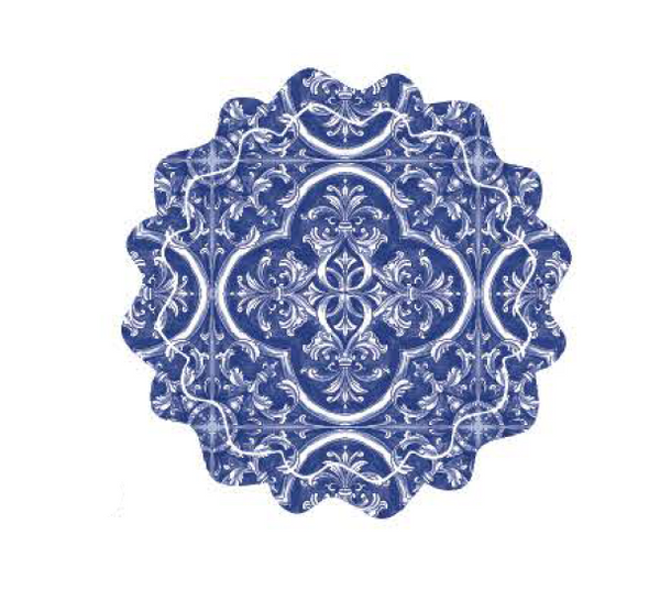 Paisley - T90 Round Placemats Blue (Set of 4)