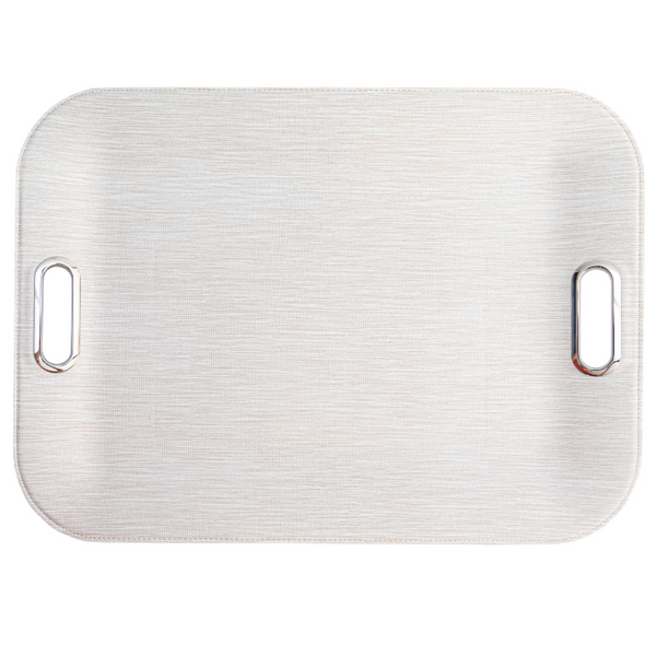 Metal Handles - Large Serving Tray Amara Beige