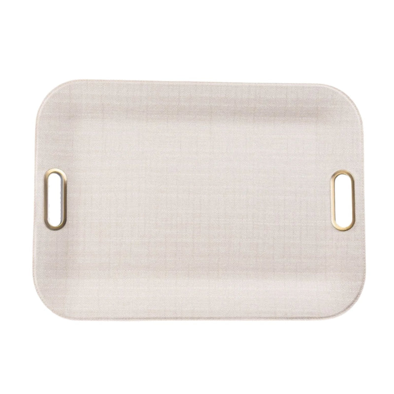 Brass Handles - Large Serving Tray Ivory