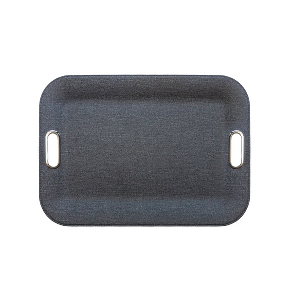 Metal Handles - Large Serving Tray Denim Anthracite Grey