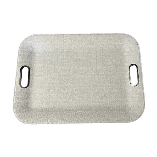 Metal Handles - Large Serving Tray Amazon Ivory