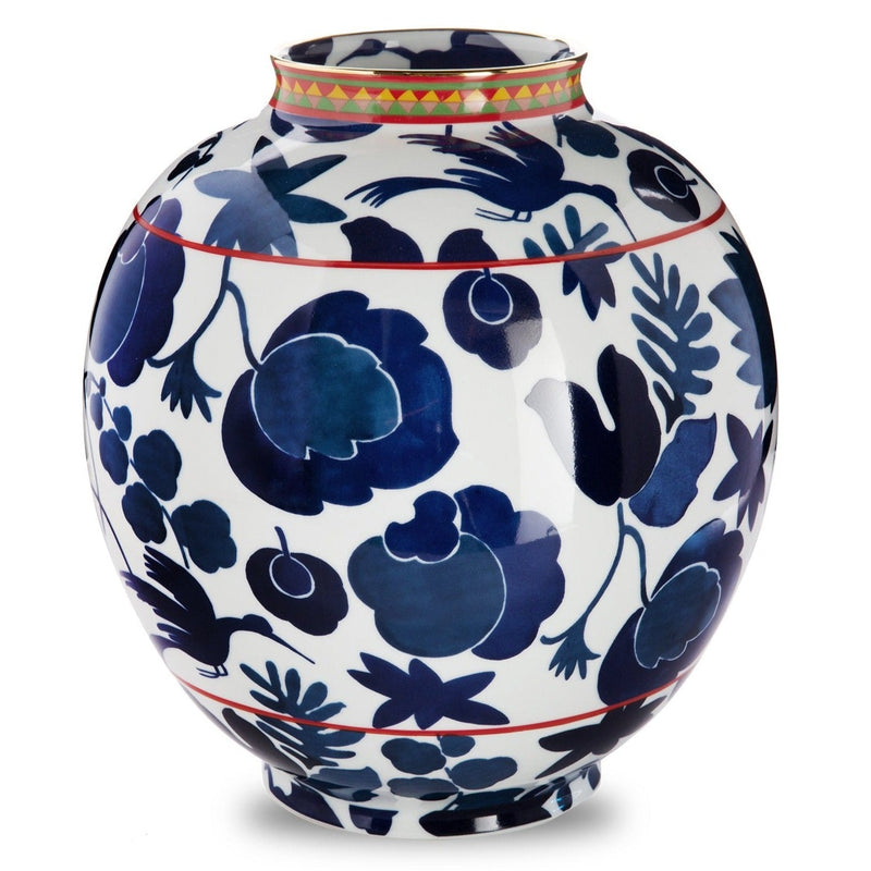 Wildbird Blu - Porcelain Big Bubble Vase
