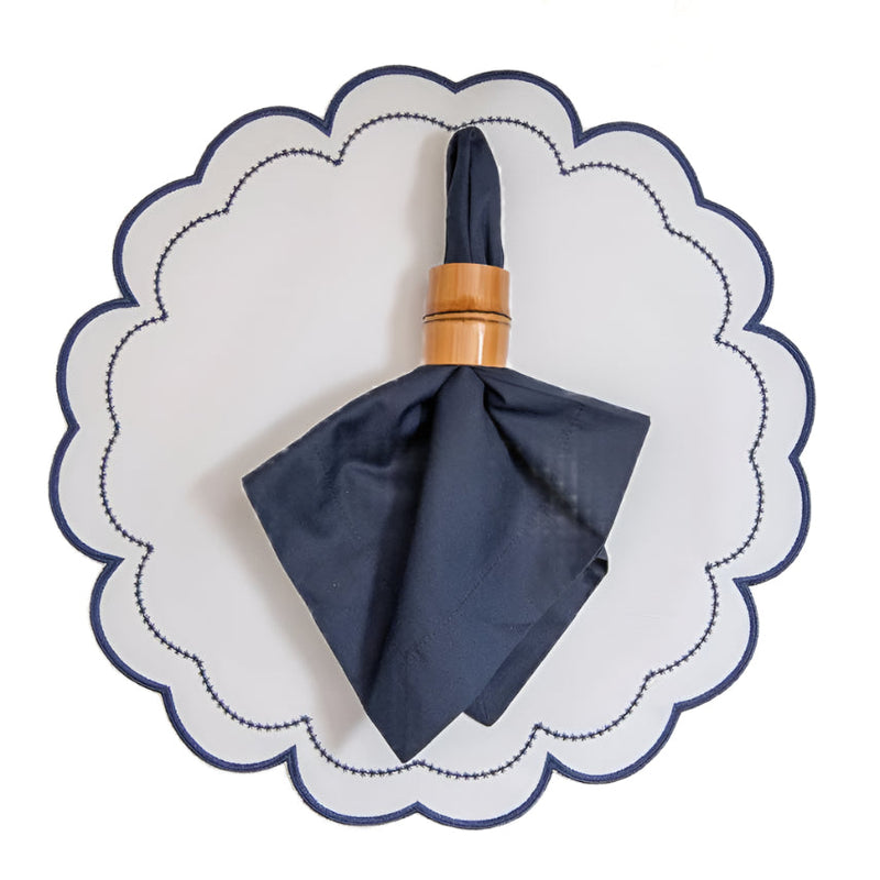Victoria - Impermeable Navy Placemats (Set of 4)