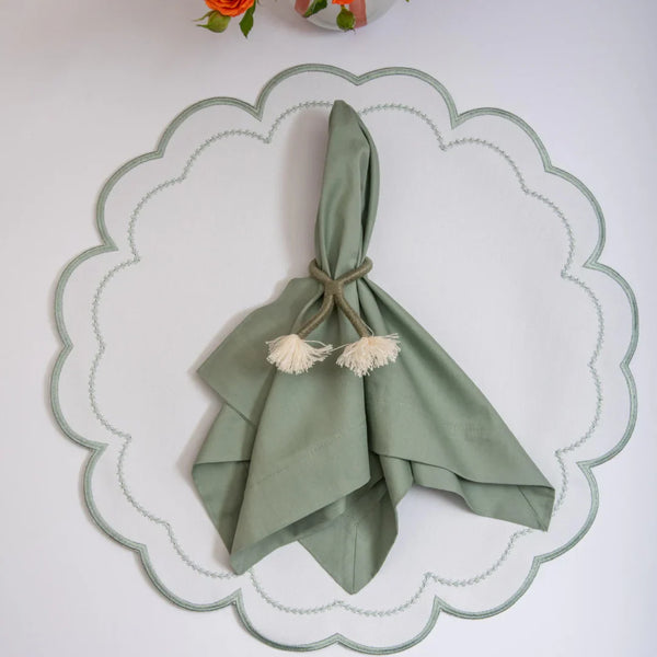 Victoria - Impermeable Sage Placemats (Set of 4)