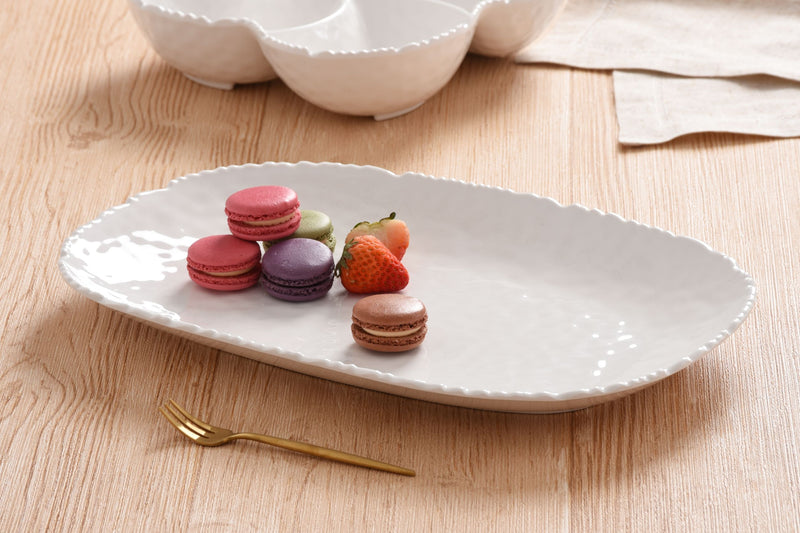 Waves - White - Medium Serving Platter