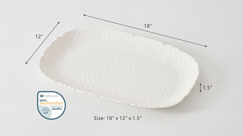 Waves - White - Extra Large Serving Platter