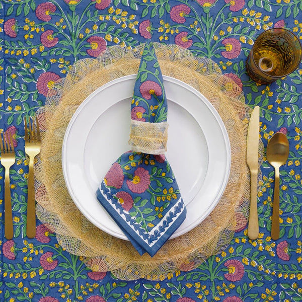 Poplar Leaf - Mustard Rice Paper Placemat (Set of 4)