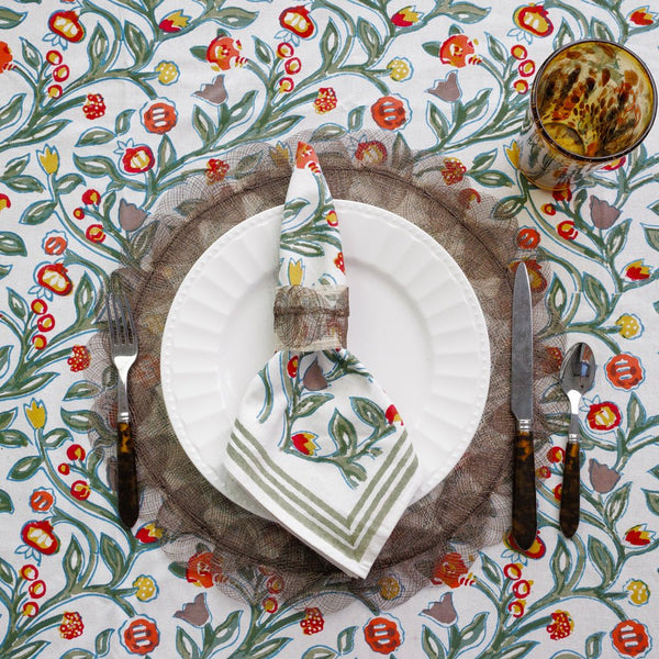 Poplar Leaf - Taupe Rice Paper Placemat (Set of 4)