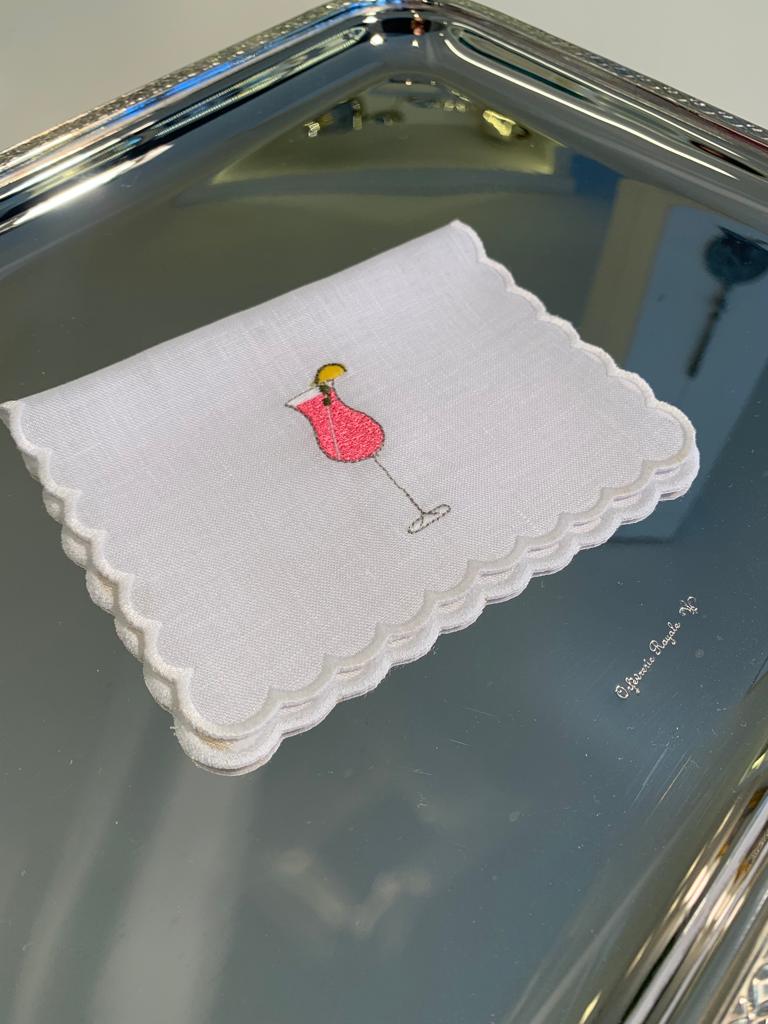 Embroidered - Cocktail Napkin (Set of 6)