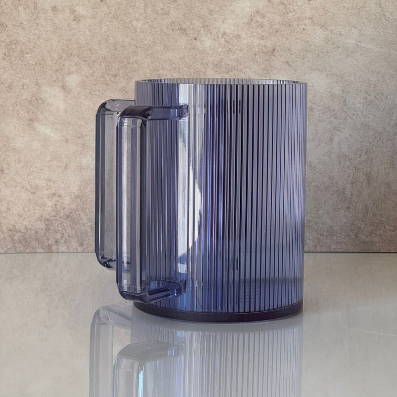 Netilat Yadayim Cup - Denim Ribbed Acrylic