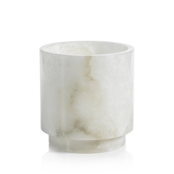 Yasmeen - Polished Alabaster Stone Candle Holder / Vase/ Ice Bucket