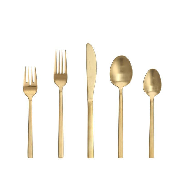 Arezzo - Brushed Gold Flatware Place Setting (Set of 5)