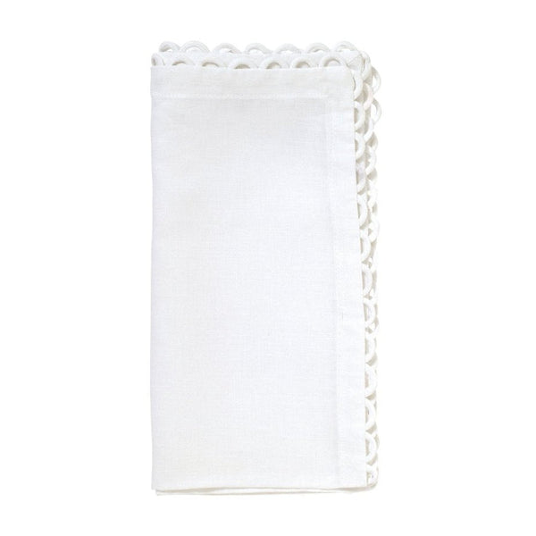 Loop - White Edge Napkin (Set of 4)