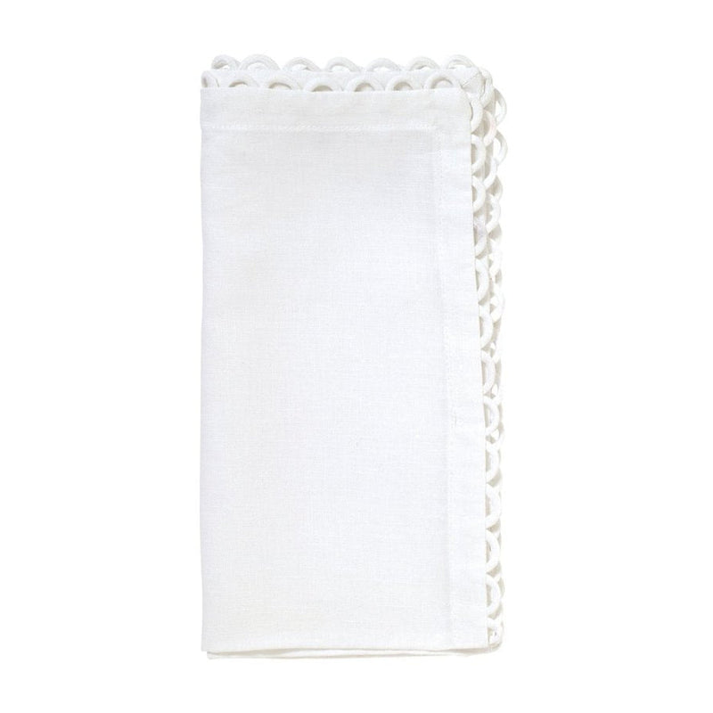 Loop - White Edge Napkin (Set of 4)