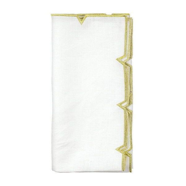 Divot - White & Gold Napkin (Set of 4)
