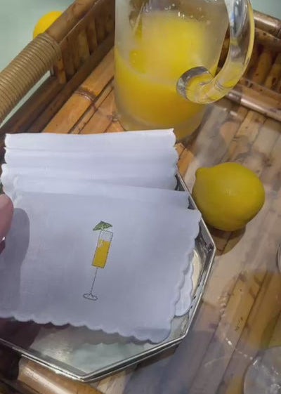 Embroidered - Cocktail Napkin (Set of 6)